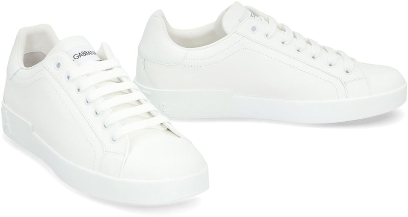 Dolce & Gabbana Portofino Leather Low-Top Sneakers
