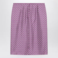Gucci Pink Pencil Skirt With Horsebit Print