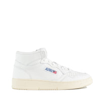 Autry Super Soft White Napa Leather Medalist Mid Sneakers