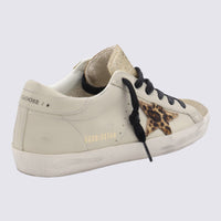 Golden Goose Light Beige Leather Super Star Sneakers