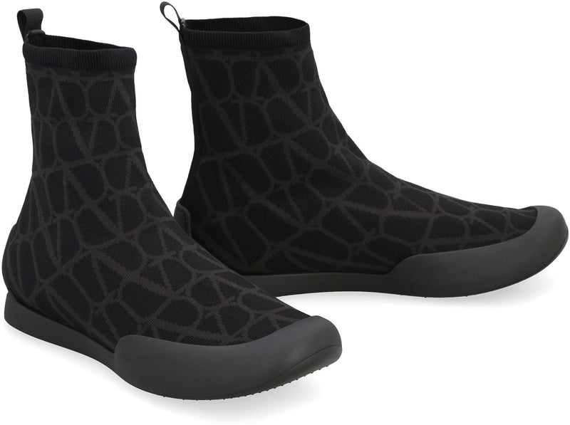 Valentino Garavani Cityshore High-Top Fabric Sneakers