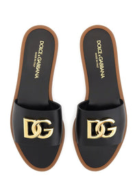 Dolce & Gabbana Leather Slide Sandal