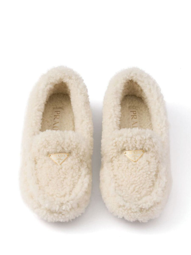 Prada Shearling Driving Shoes