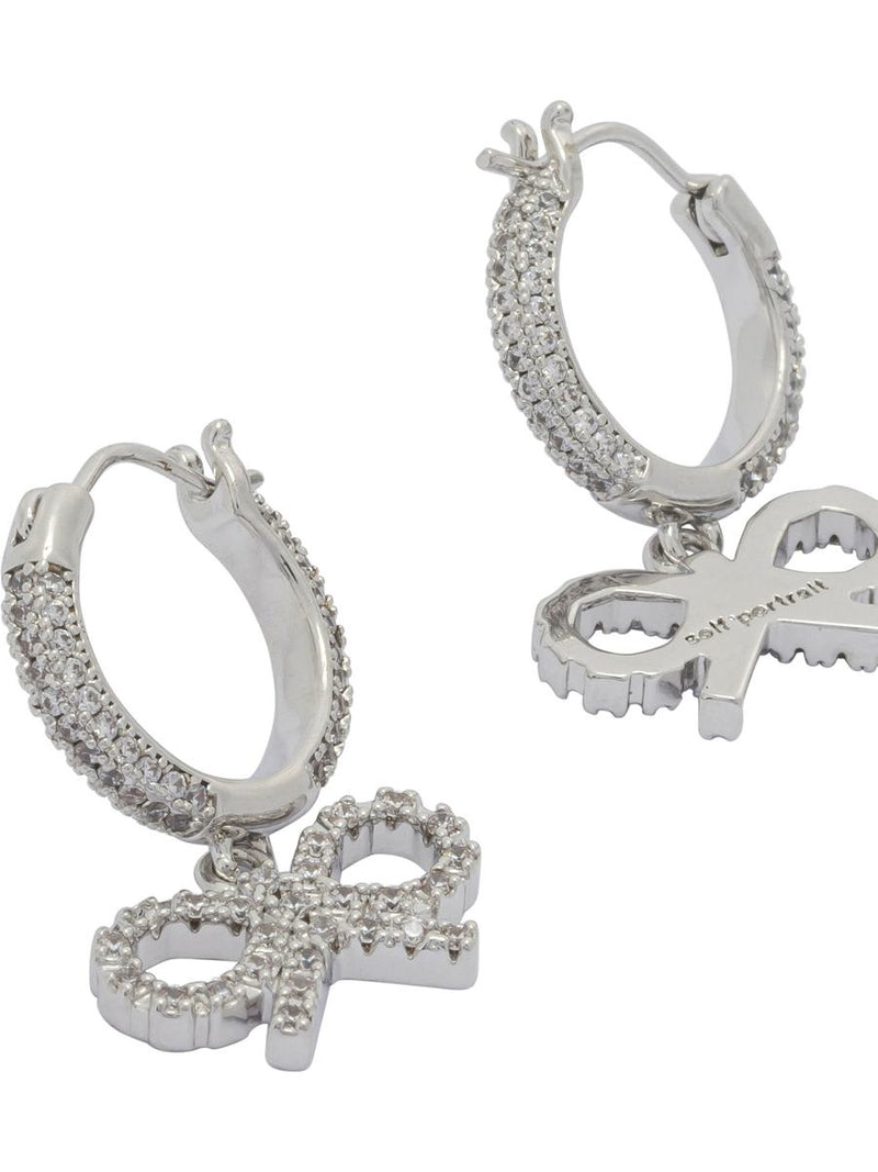 Self-Portrait Hoop Earrings With Bow