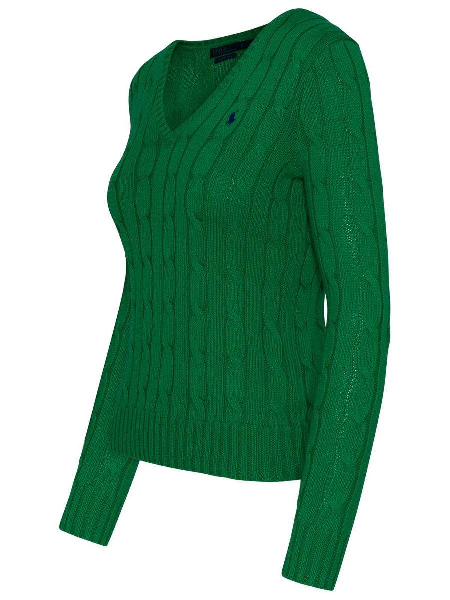 Polo Ralph Lauren Green Cotton Kimberly Sweater