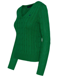 Polo Ralph Lauren Green Cotton Kimberly Sweater