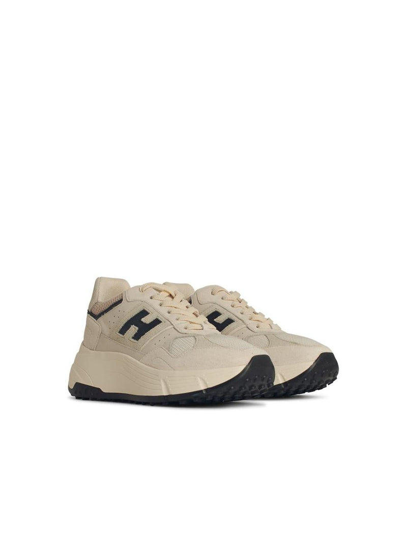 Hogan 'H669' Beige Leather Sneakers