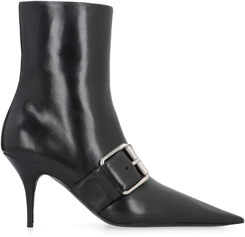 Balenciaga Knife 80 Leather Ankle Boots
