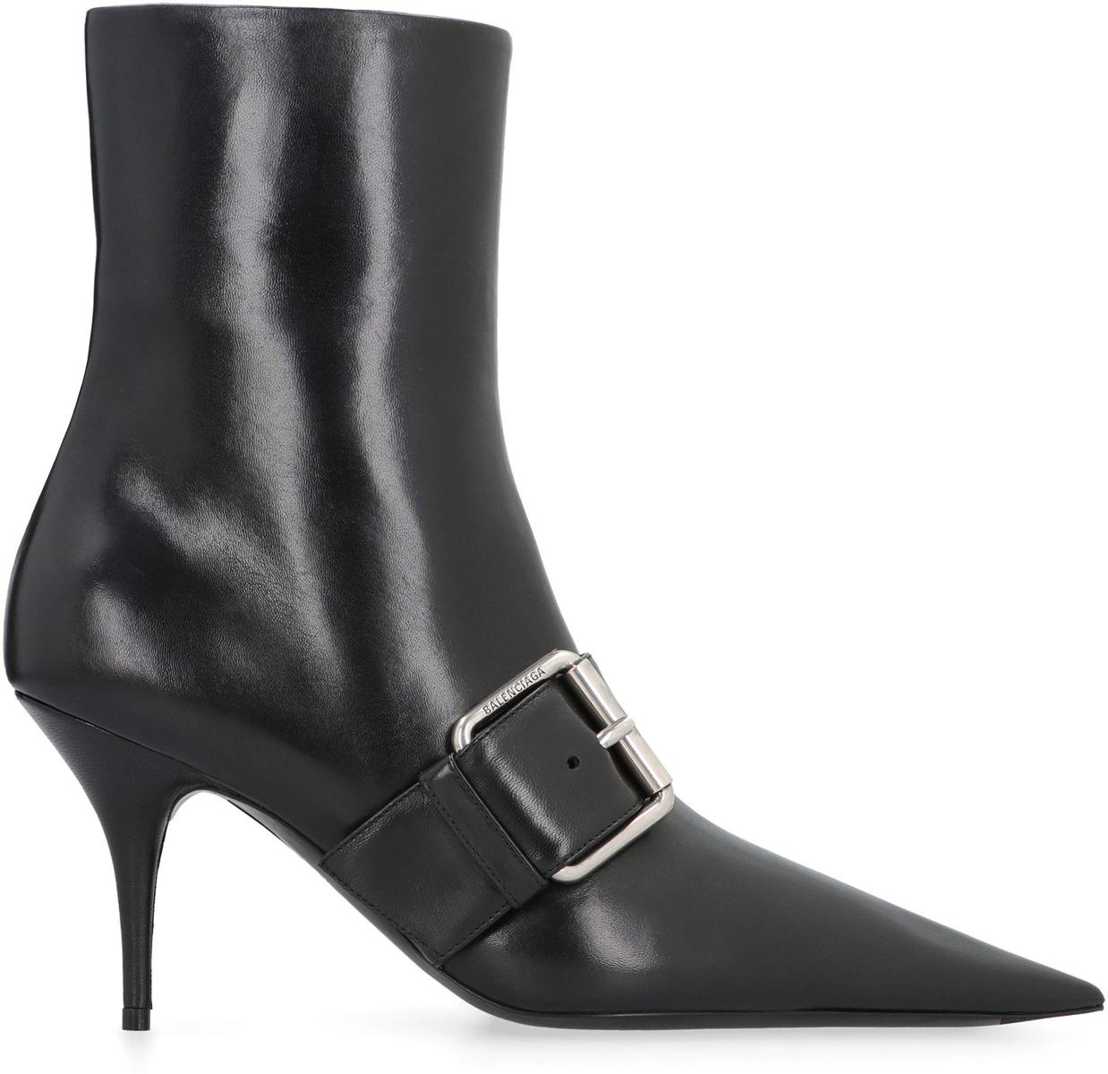 Balenciaga Knife 80 Leather Ankle Boots