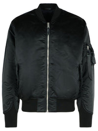 Alpha Industries 'Flight' Black Nylon Bomber Jacket