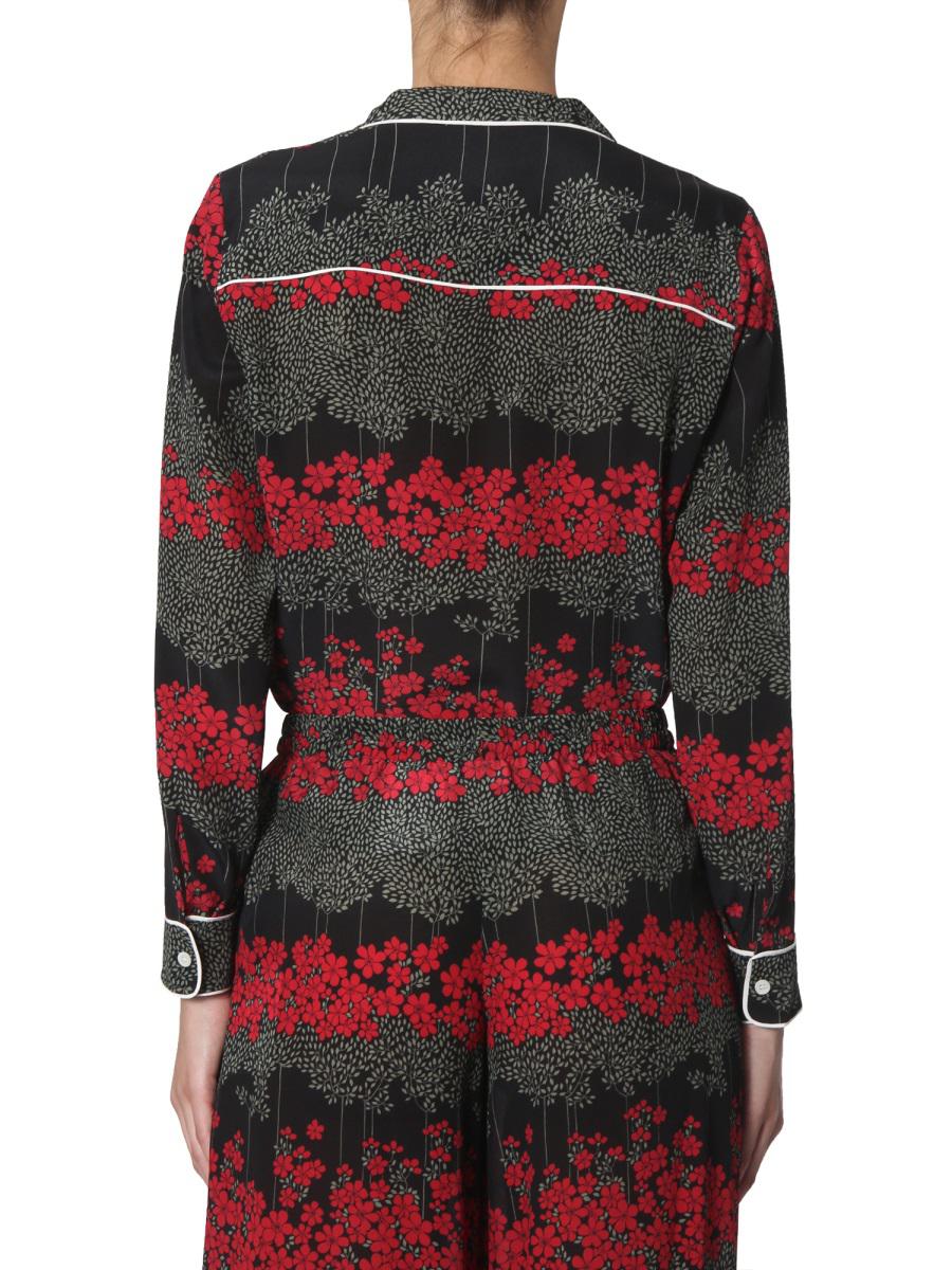 Red Valentino Shirt With Dreaming Peony Print