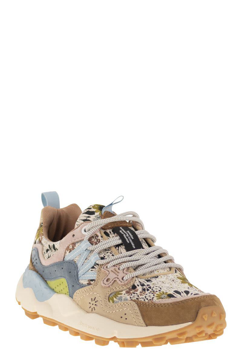 Flower Mountain Yamano 3 - Sneakers In Suede And Technical Fabric
