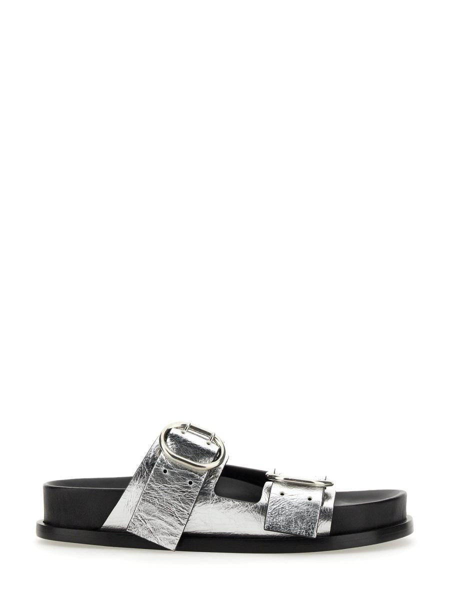Jil Sander Leather Sandal With Buckle