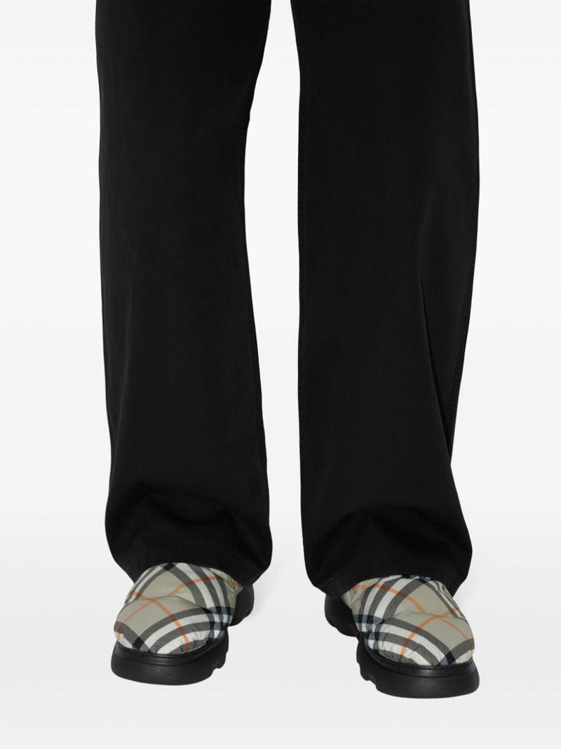 Burberry Check Pattern Pillow Mules