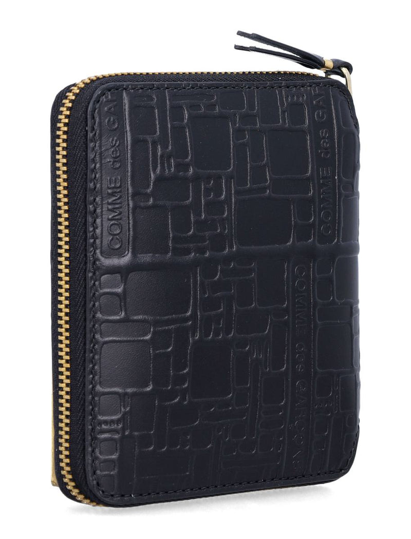 Comme Des Garçons Embossed Logotype Leather Wallet