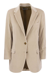 Saulina Antonia - Single-Breasted Velvet Jacket