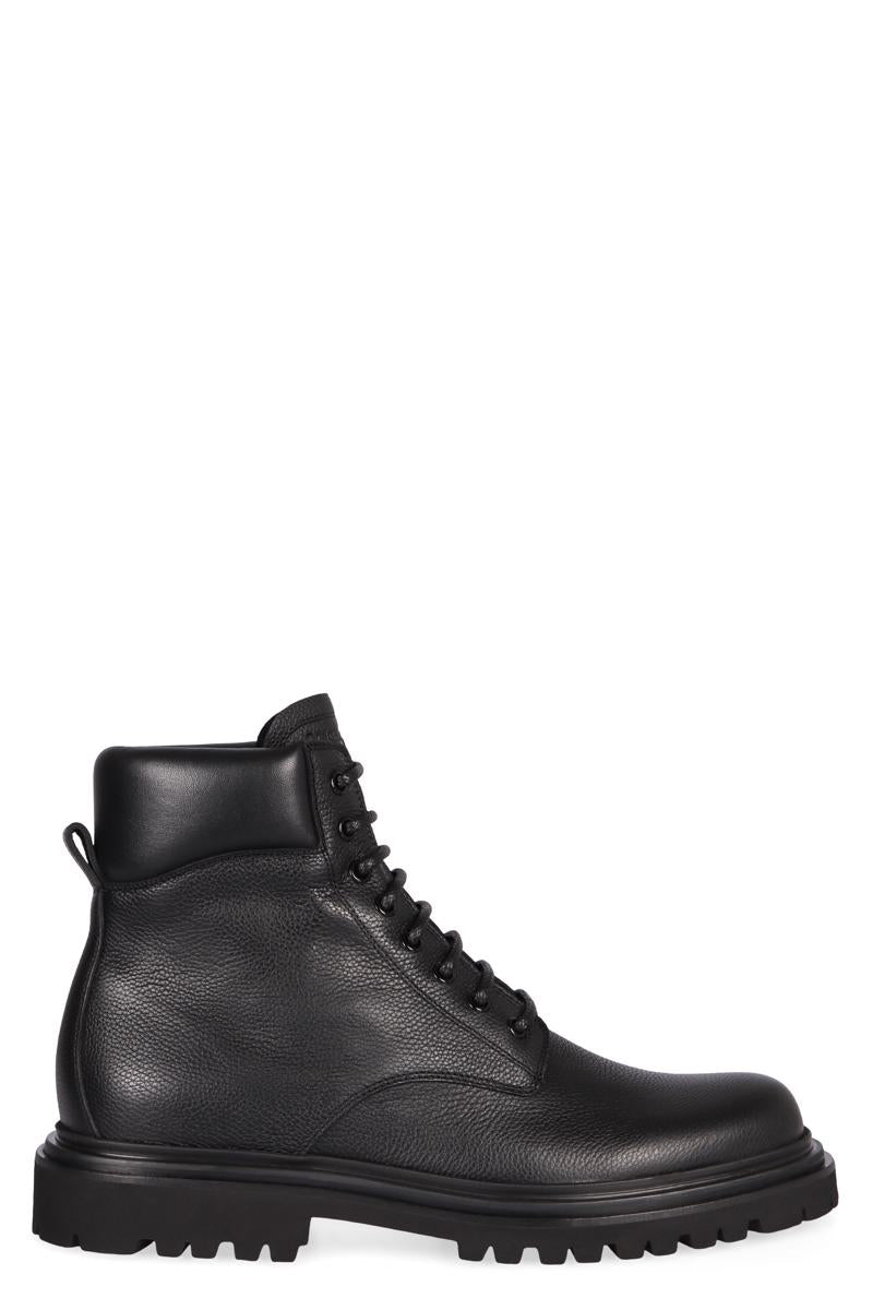 Dolce & Gabbana Leather Lace-Up Boots