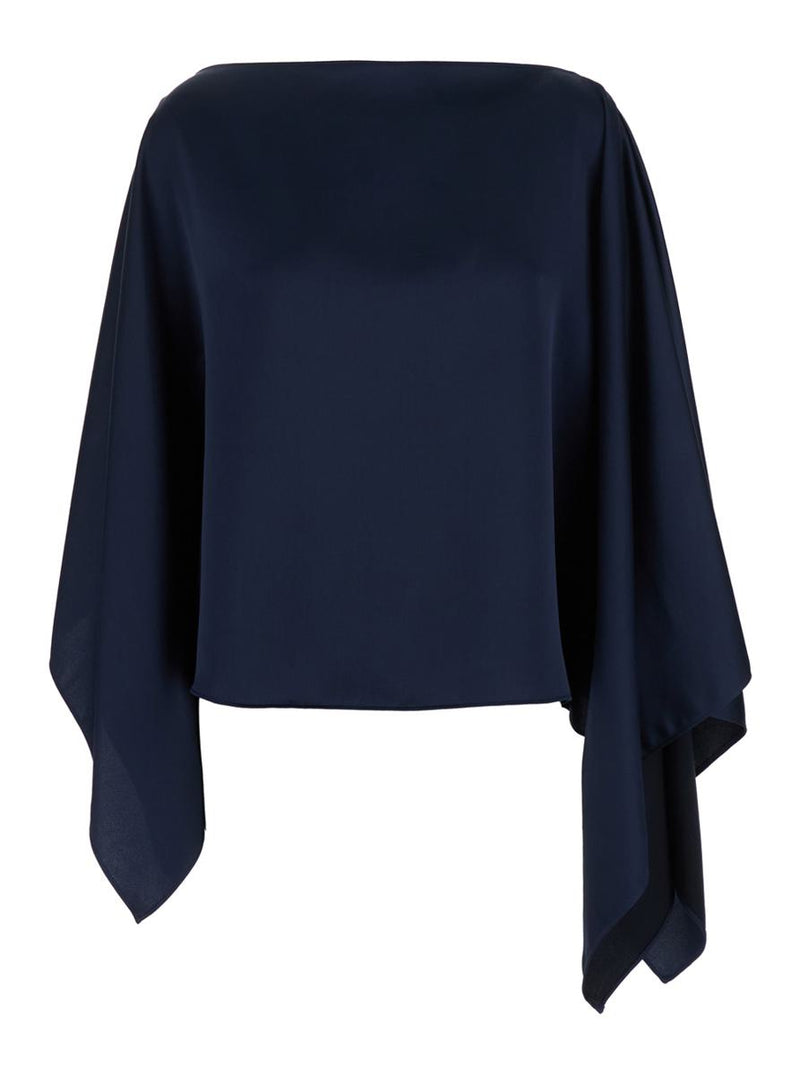 Blue Stole In Lightweight Fabric Woman