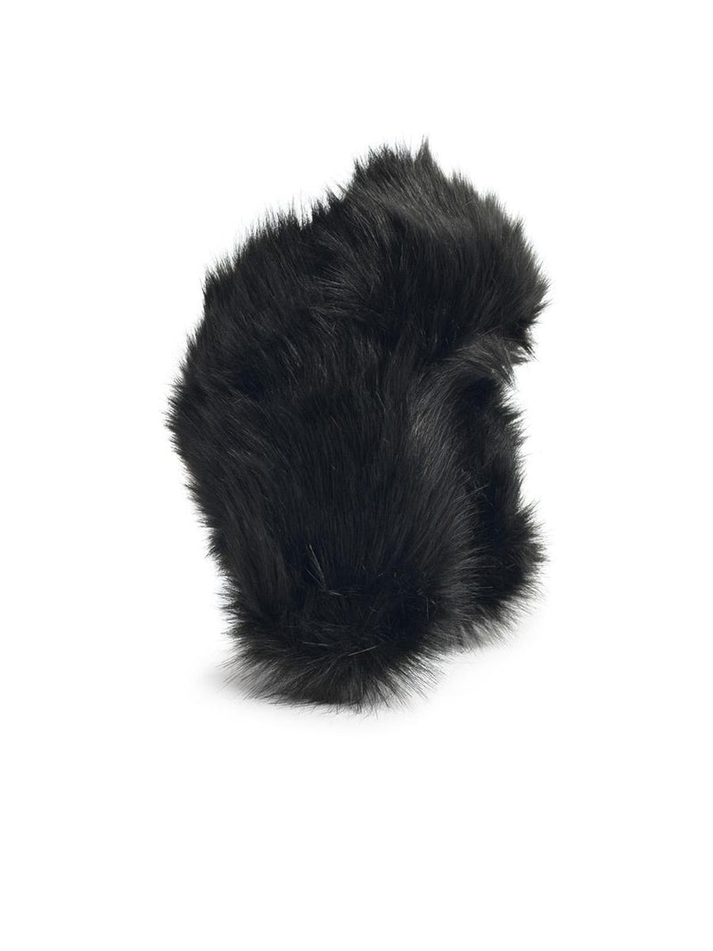 Ruslan Baginskiy 'Aviator' Black Faux Fur Beanie
