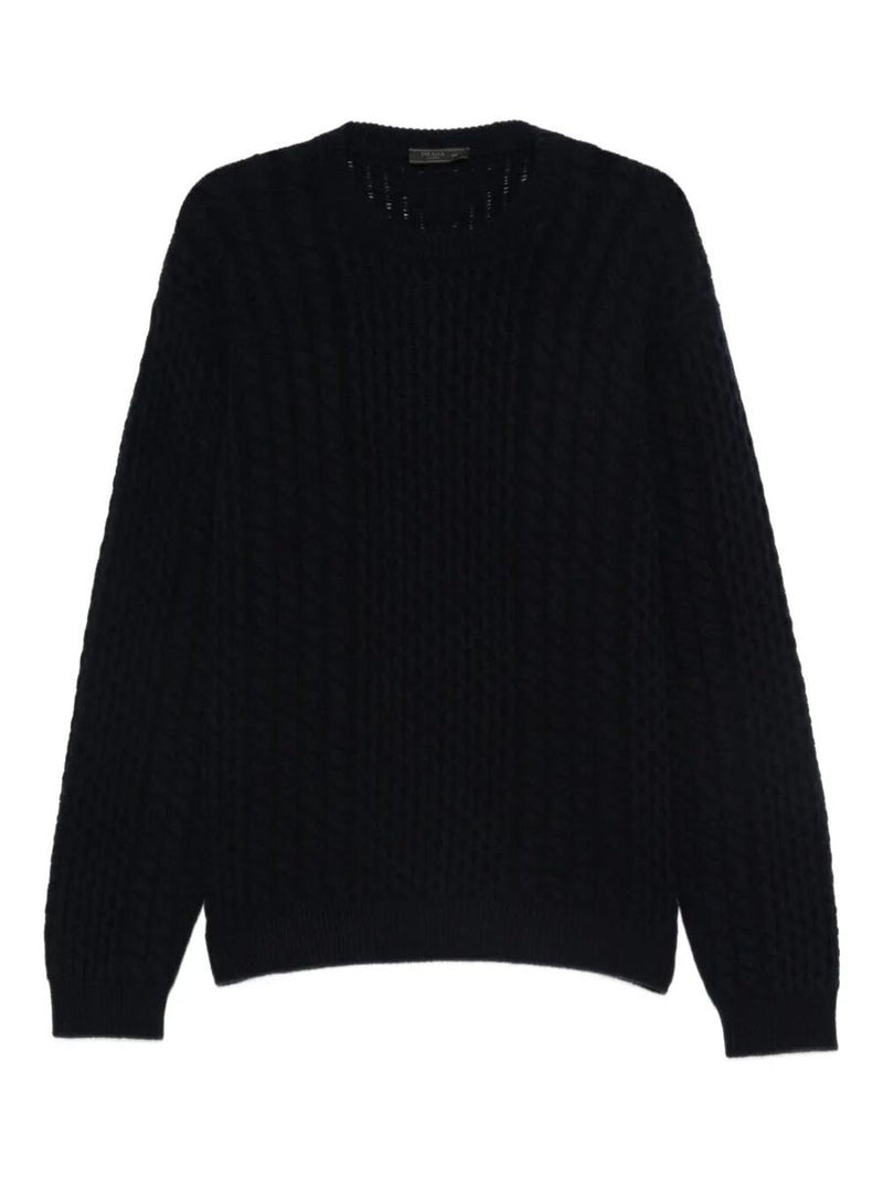 Prada Cable-Knit Wool Sweater Clothing