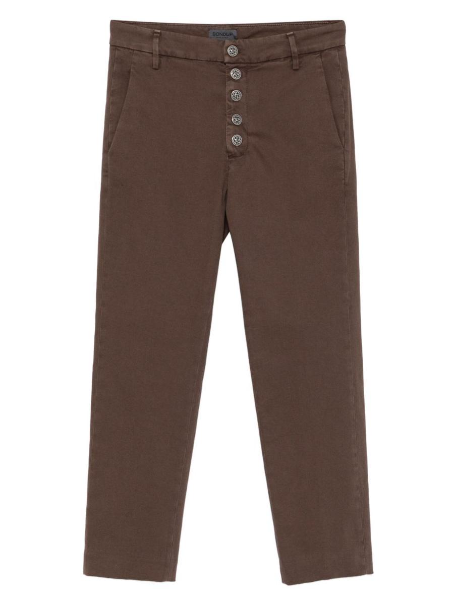 Dondup Brown Cotton Trousers