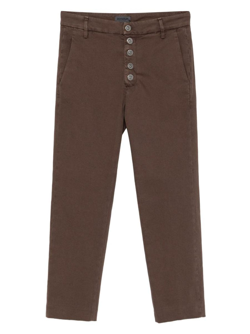 Dondup Brown Cotton Trousers