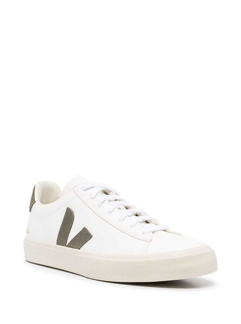 White 'Campo' Sneaker With Side Logos In Vegan Leather Man