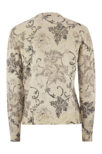 Herno Wool Jumper With Floral Pattern