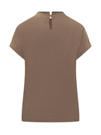 Brunello Cucinelli Brunello Cucinelli T-Shirt With Shiny Detail On The Neck