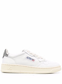 White And Silver Leather Sneakers Autry Woman