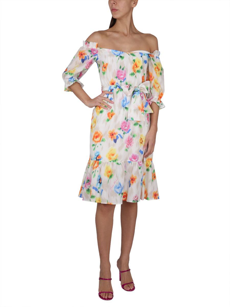Boutique Moschino Dress With Floral Pattern