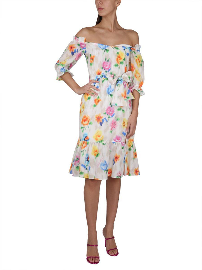 Boutique Moschino Dress With Floral Pattern