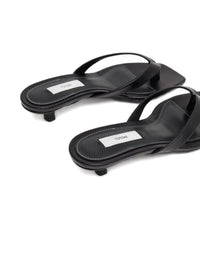 TOTEME Leather Heeled Flip Flops
