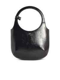 Courrèges 'Holy Naplack' Black Leather Bag