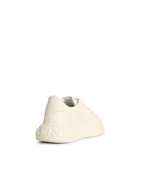 Philipp Plein 'Low Top New Basic Hexagon' White Leather Sneakers