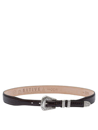 Adriano Meneghetti "Palladium" Leather Belt
