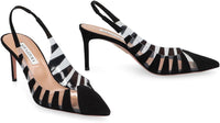 Aquazzura Pvc And Leather Slingback Sandals Hot Rumor