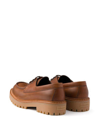 Prada Laced Leather Loafers Shoes