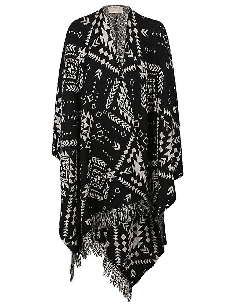 Tooco Ethnic Print Jacquard Cardigan