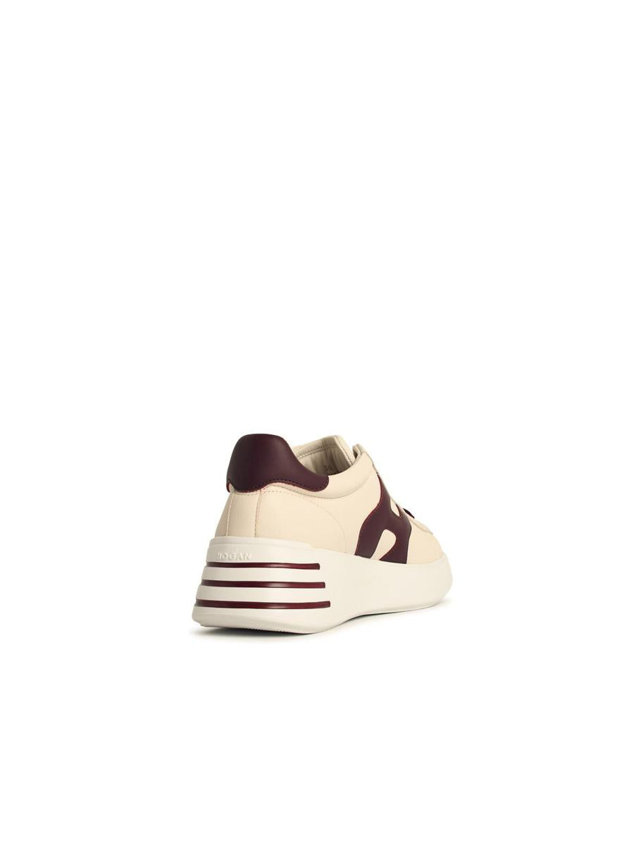 Hogan 'Rebel H564' Cream Leather Sneakers