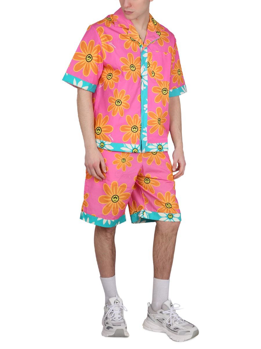 Barrow Sunflower Print Bermuda Shorts Unisex