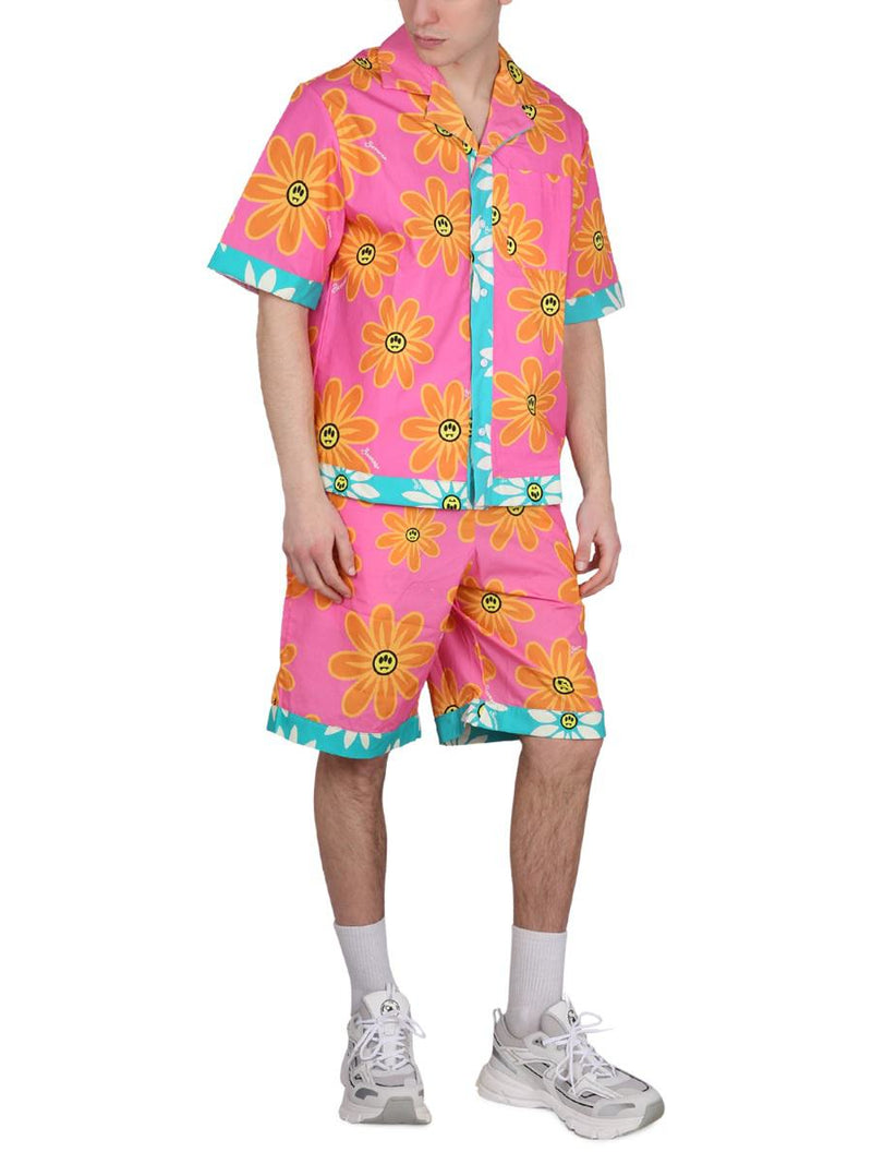 Barrow Sunflower Print Bermuda Shorts Unisex