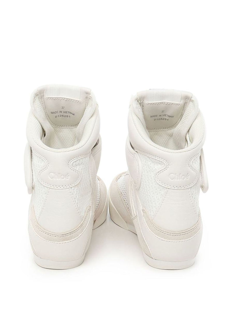 Chloé Mesh And Suede Kick High-Top Sneakers Shoes