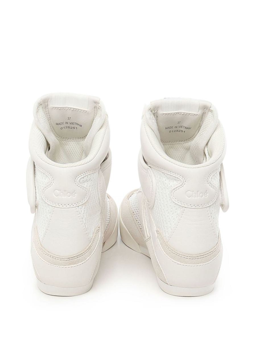 Chloé Mesh And Suede Kick High-Top Sneakers Shoes