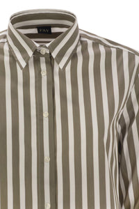 Fay Regular Striped Stretch Cotton Shirt