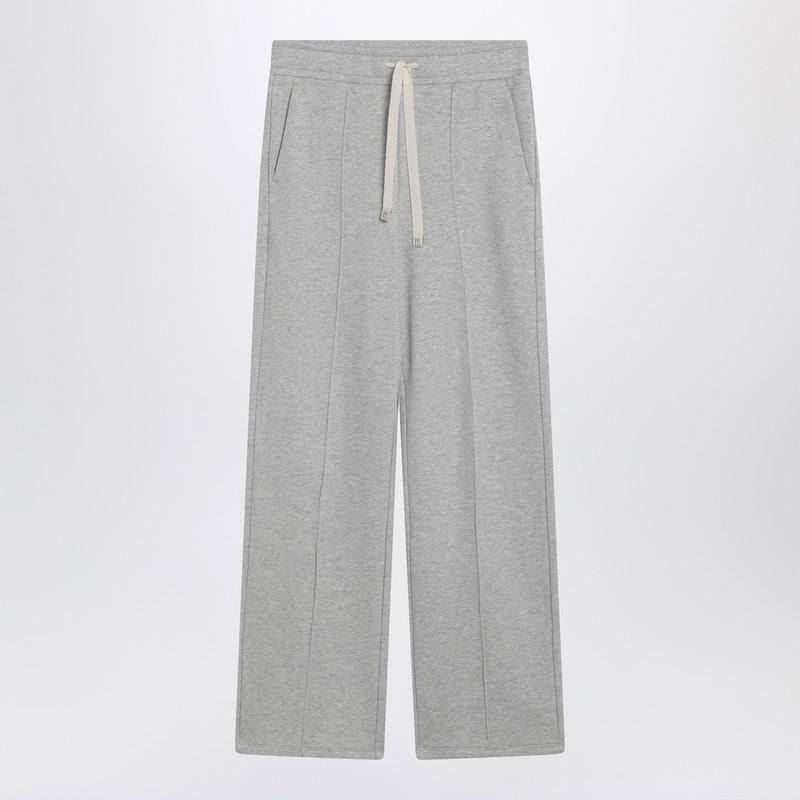 Weekend Max Mara Light Grey Cotton-Fleece Trousers