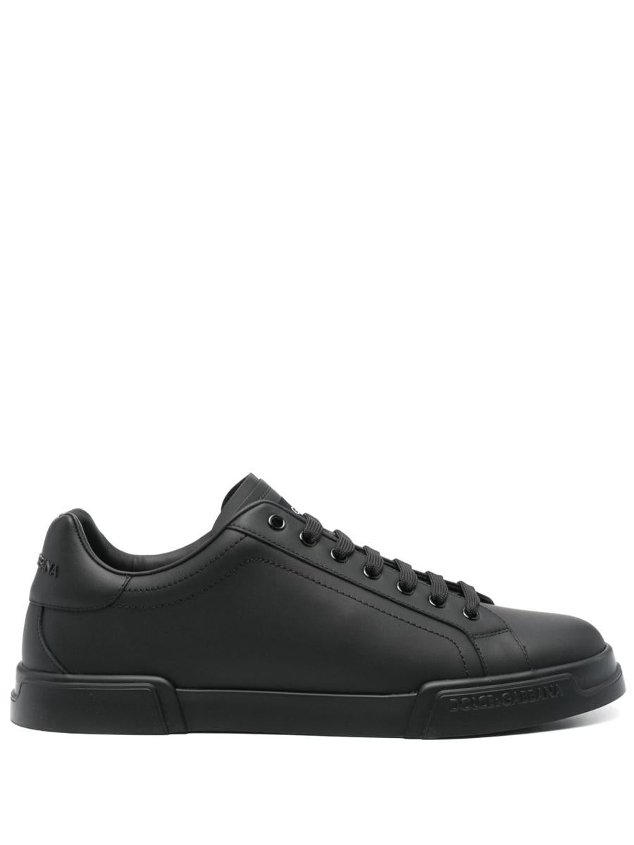 Dolce & Gabbana Black Calfskin Sneakers