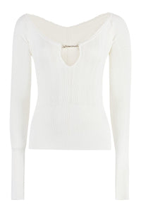 Jacquemus Pralù Knitted Viscosa-Blend Top