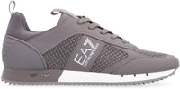 Ea7 Emporio Armani Mesh And Vegan Leather Low-Top Sneakers