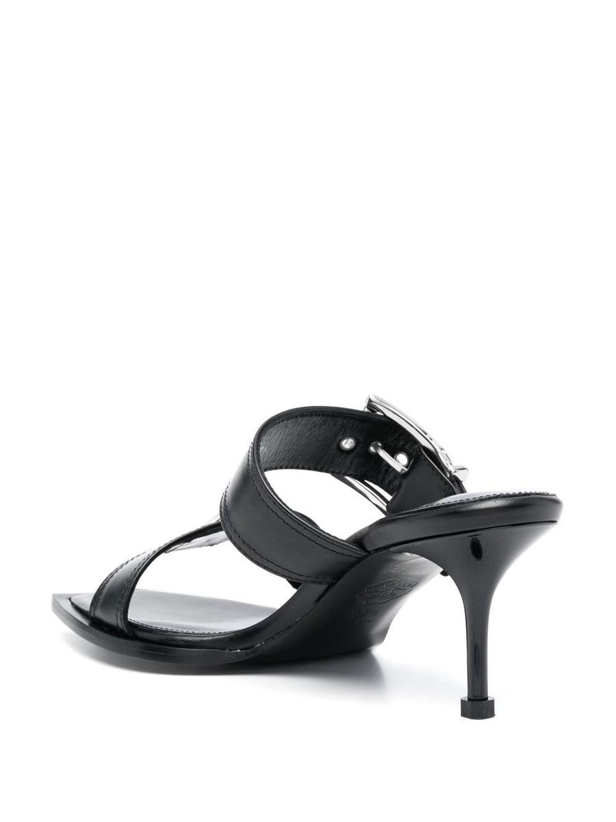 Alexander McQueen Buckled Leather Mules